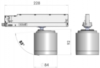GA-016 Standard WFL černá LED 1206/930 BBL
